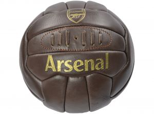 Arsenal Retro Heritage Leather Ball Gold Crest Size 5