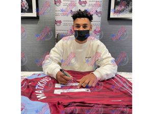 Aston Villa FC Watkins Signed Framed Football Shirt