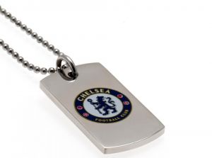 Chelsea Stainless Steel Colour Crest Dog Tag and Chain