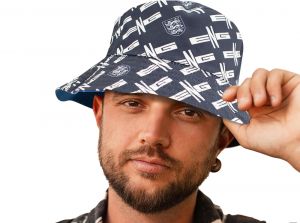 England Reversible Bucket Hat Royal Blue Navy White