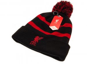 Liverpool Breakaway Kntted Bobble Hat Red Black