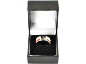 Liverpool Stainless Steel Colour Stripe Ring