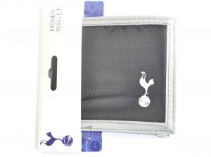 Spurs Multi Pocket Black Canvas Crest Wallet