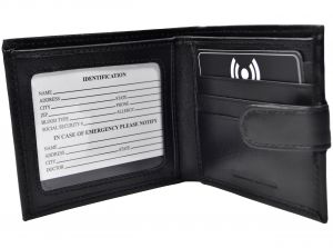 Spurs Leather RFID Blocking Wallet Black