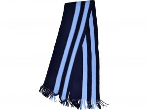 Striped Scarf Knit Scarf Navy Sky Blue