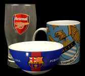 Football club glassware ceramic bowls | Football club cup UK