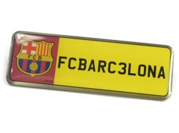 FC Barcelona License Plate Badge