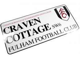 Fulham Metal Street Sign Craven Cottage