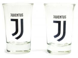 Juventus Two Pack Word Mark Shot Glasses