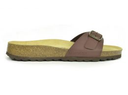 Sanosan Malaga Leather Dark Brown Womens Designer Mule Sandals