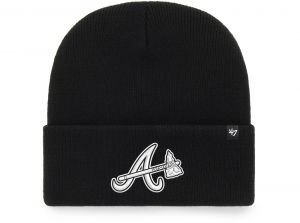47 Brand Atlanta Braves Haymaker MLB Cuff Knitted Hat Black
