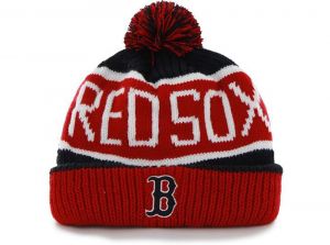 47 Brand Boston Red Sox Calgary MLB Cuff Knitted Bobble Hat