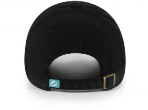 47 Brand Miami Dolphins NFL Clean Up Baseball Cap Black Black