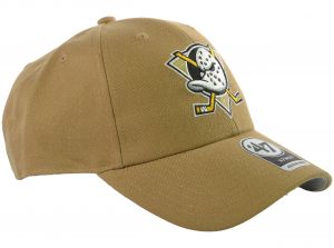 47 Brand MLB Anaheim Ducks MVP Strap Back Cap Camel Brown