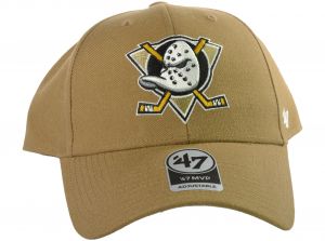47 Brand MLB Anaheim Ducks MVP Strap Back Cap Camel Brown