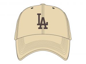 47 Brand MLB Los Angeles Dodgers Clean Up Cap Butter
