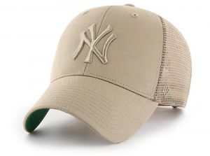 47 Brand NY Yankees Branson Trucker Snapback Cap Khaki