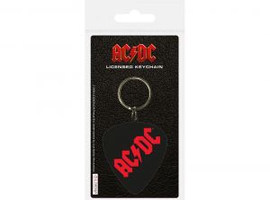 AC DC Plectrum Rubber Keyring