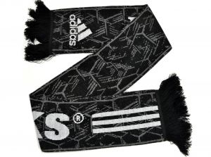 Adidas All Blacks Jacquard Knit Scarf Black Grey