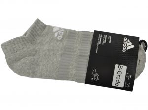 Adidas Adults Cushioned Ankle Socks Grey B Grade