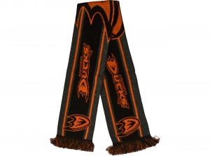 Anaheim Ducks Big Logo NHL Scarf Grey Orange Black
