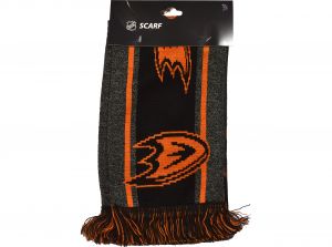 Anaheim Ducks Big Logo NHL Scarf Grey Orange Black