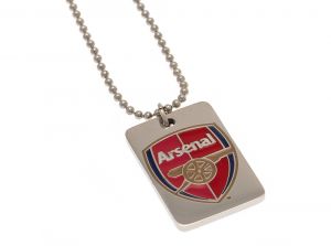 Arsenal Enamel Crest Dog Tag and Chain