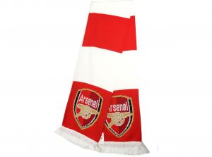 Arsenal Bar Scarf Jacquard Knit Scarf Red White