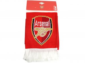 Arsenal Bar Scarf Jacquard Knit Scarf Red White