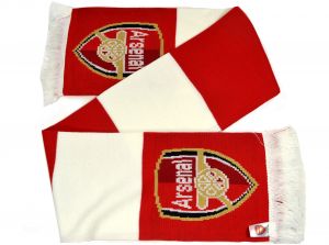 Arsenal Bar Scarf Jacquard Knit Scarf Red White