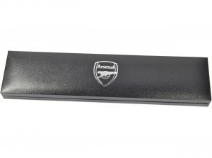 Arsenal Black Leather Bracelet