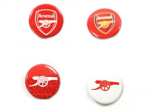 Arsenal Four Pack Button Badges