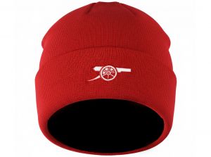 Arsenal Cannon Turn Up Knitted Hat Light Red