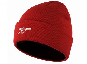 Arsenal Cannon Turn Up Knitted Hat Light Red