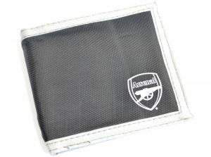 Arsenal Multi Pocket Black Canvas Crest Wallet