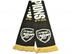 Arsenal Champions 25 26 Scarf Black