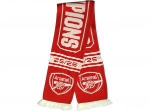 Arsenal Champions 25 26 Scarf Red