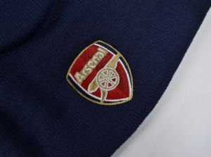 Arsenal Crest Beanie Hat Light Navy