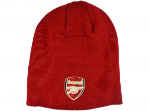 Arsenal Crest Beanie Hat Light Red