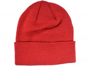 Arsenal Crest Turn Up Knitted Hat Light Red