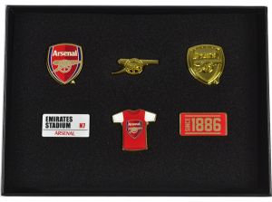 Arsenal FC 6 Piece Boxed Executive Badge Set