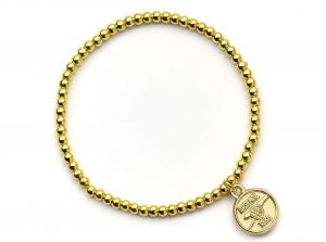 Arsenal Football Club Gold Tone Ballbead Bracelet