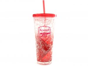 Arsenal Freezer Cup With Straw
