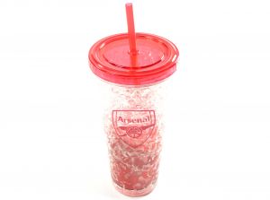 Arsenal Freezer Cup With Straw