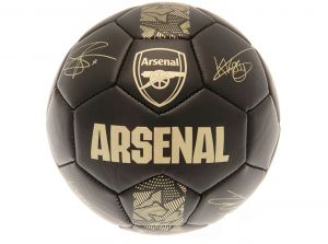Arsenal Phantom Black Gold Football 8377 Size One Mini Ball