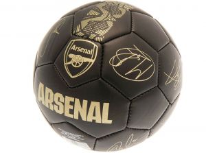 Arsenal Phantom Black Gold Football 8377 Size One Mini Ball