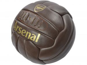 Arsenal Retro Heritage Leather Ball Gold Crest Size 5