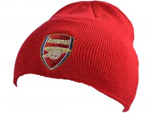 Arsenal Knitted Crest Beanie Hat Red