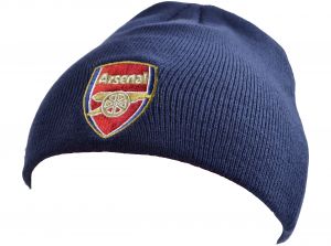 Arsenal Knitted Crest Beanie Hat Navy