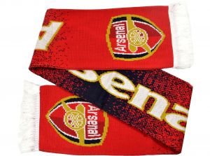 Arsenal Speckled Jacquard Knit Scarf Red Navy White